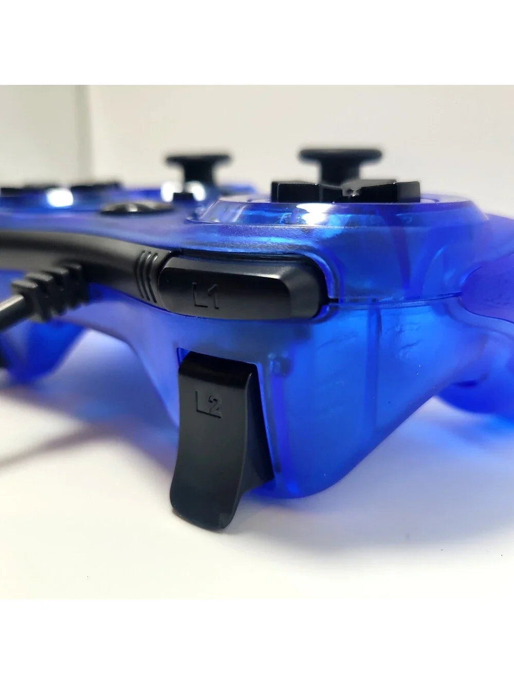 PS One / Playstation 2 / PS1 Analog Wired Controller (PSX/PS2) - Clear Blue
